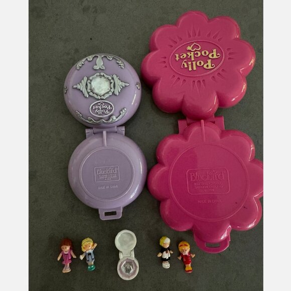 Polly Pocket Vintage Flower Shop, Ice Kingdom + 4 Figures & Chest Bluebird - Picture 6 of 6